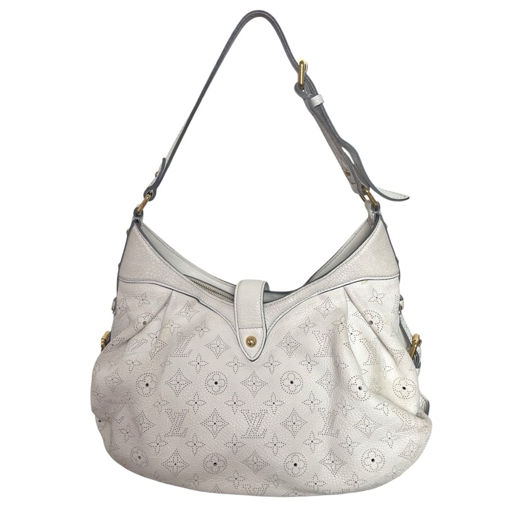 LOUIS VUITTON Mahina Hobo Pebble Leather Perforated Monogram Shoulder Bag Purse - Picture 14 of 14